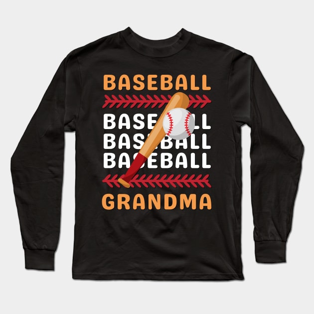 My Favorite Baseball Player Calls Me Grandma Gift for Baseball Grandma Long Sleeve T-Shirt by BoogieCreates